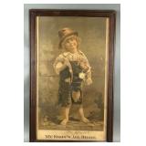 Vintage Framed Elgin Watch Advertisement Poster