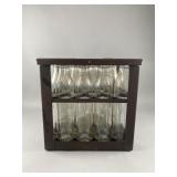 (16) Shell Penn Oil Bottles in Metal Case