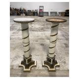 Vintage Neoclassical-style pedestals w/ Marble Top