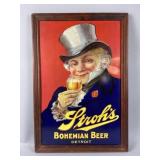 Vintage Stroh's Bohemian Beer Detroit Sign