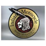 Vintage Metal Indian Motorcycle Sign