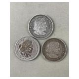 3- 1892-93 Columbia Exposition Half Dollars