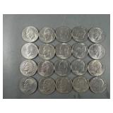 (20) 1972-75 Eisenhower Dollar