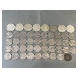 40 State Quarters & 8 Kennedy Half Dollars