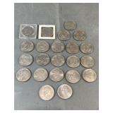 22 Mixed Eisenhower Dollars