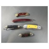 (4) Vintage Pockets Knives & Straight Razor