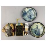 (2) Antique Goebel Beer Tip Trays & More