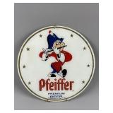 Vtg Pfeiffer Premium Beer Reverse on Glass Sign
