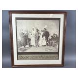 Vintage Framed Advertising Print for Prosperity