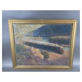 Vintage Framed & Signed NY Central Line Print