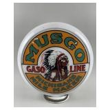 Vtg Musgo Gasoline Gas Pump Globe