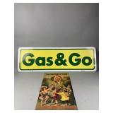 Diamond Dyes & Gas & Go Advertising Signs