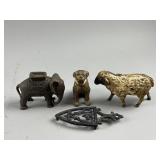 Vintage Metal Bank Dog Figurine & More