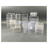 Lot of Empty Clear Boxes for Trading Cards