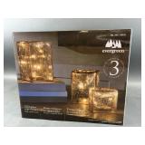 Evergreen LED Glass Cube Towers