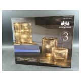 Evergreen LED Glass Cube Towers