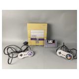 Vintage Super Nintendo Game Console & Remotes
