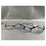 (3) +3.00 Navy  & Black Foster Grant Reading