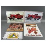 (4) Tin Signs & License Plate