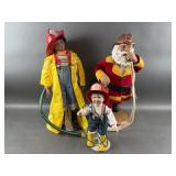(3) Fireman Figures