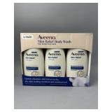 Aveeno Skin Relief Body Wash 3 Pk 18 oz New
