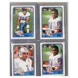 Lot of 4 Topps Football Cards Oilers