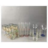 Lot of Vintage Etched Drink Ware & More