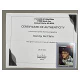 Signed Denny McClain Tiger Card with COA