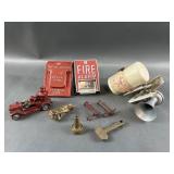 Assorted Vintage Fire Alarm Parts & More