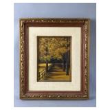 Vintage American Landscape Framed Oil Painting