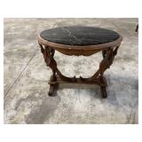 Antique Carved Marble Top Side Table
