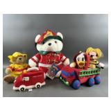 Lot of Fireman Stuffed Animals