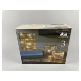 Evergreen LED Glass Cube Towers