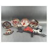 Vintage Fireman Plates, Weathervane & More