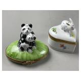 Vintage Limoges Panda Bear Trinket & More