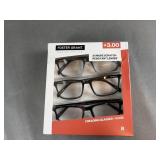 (3) pr +3.00 Foster Grant Reading Glasses