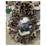 Vtg Italian Rococo Style Figural Mirror