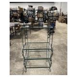 Wrought Iron Bakers Rack 2 Piece w/Glass Shelves