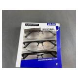 (3) Foster Grant +2.50 Reading Glasses