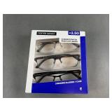 (3) Foster Grant +2.50 Reading Glasses