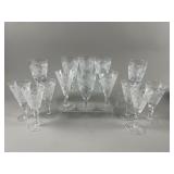 Vintage Fine Cut Crystal Wine Glasses