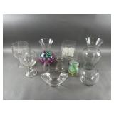 Assorted Glass Vases & More