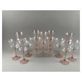 Vintage Pink Depression Glass StemWare