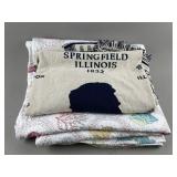 Vtg Seashell Comforter & Throw Blanket