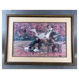Framed  Print "Clown Reading Wall Street Journal"