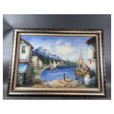 Framed & Signed Oil Painting by Giovanni Camprio