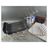 Assorted Kitchen Items  & Beach Bag