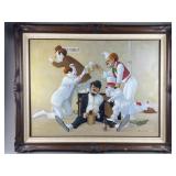 Framed/Signed Clown Painting by Robert Owen
