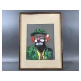 Framed Print of Emmett Kelly, Signed  John Peers