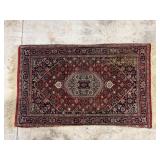 Hand Knotted Wool Area  Rug 49" x 30"